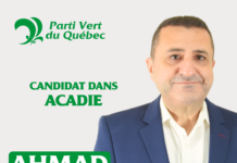 Ahmad Elmawieh – Candidat dans Acadie
